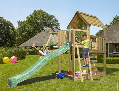 Jungle Cubby | Aire de jeux en bois avec balançoire